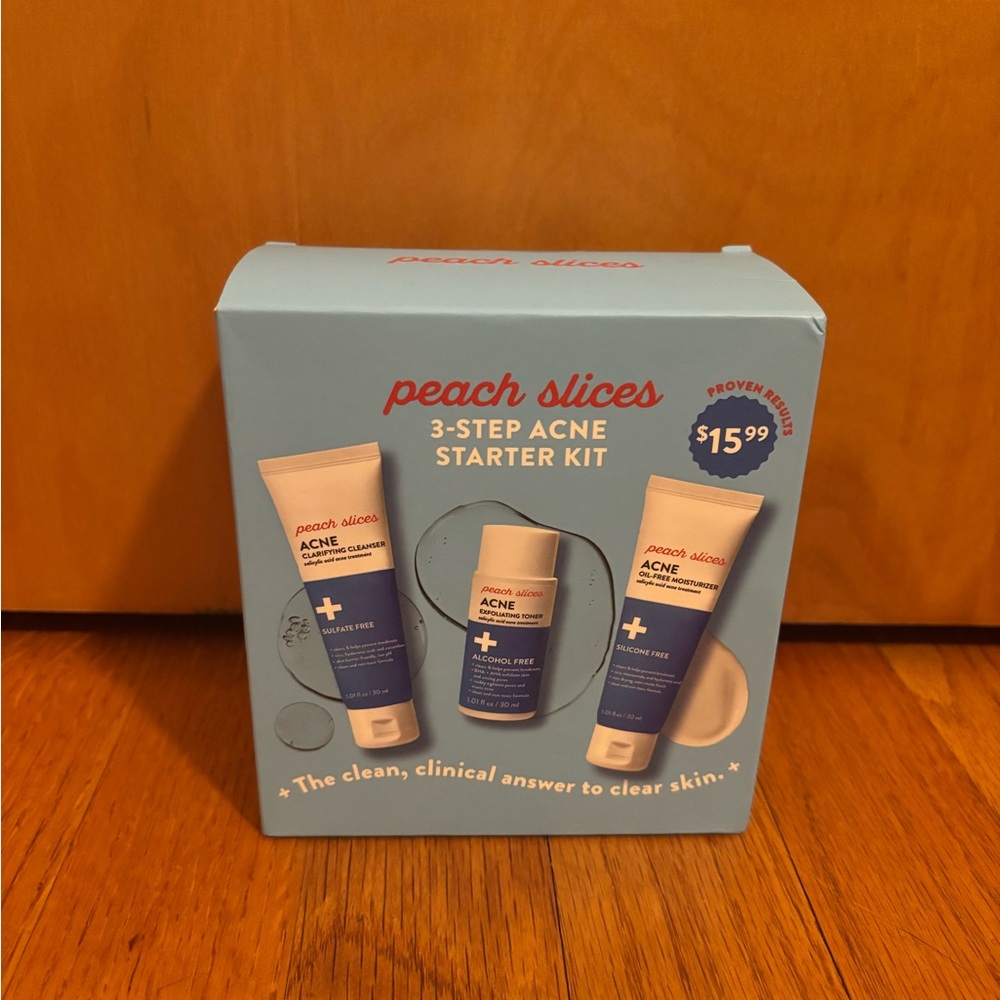 Peach Slices 3-Step Acne Starter Kit NWT